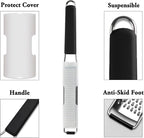 Cambom Lemon & Citrus Zester, Cheese Graters with Stainless Steel Sharp Blade for Parmesan Cheese, Ginger, Garlic, Nutmeg, Chocolate, Vegetables, Fruits, Dishwasher Safe Shredder Fine Blade