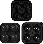 Bangp Baseball Ice Cube Molds,Novelty Baseball Gifts Ball Ice Maker Mold,2.2" Large Sphere Round Ice Cube Mold,Fun Shapes Large Whiskey Ice Cube Tray for Cocktails,Bourbon