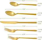DEACORY Silverware Set Flatware Set Matte Gold Cutlery Set Heavy Hexagon Handle Stainless Steel 60 Pieces Dishwasher Safe Service for 12