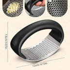 Premium Stainless Steel Garlic Press - Ergonomic Manual Crusher for Fast Garlic Slicing, Dishwasher Safe, Compact Size, Ideal for Home & Travel (3)