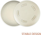 Wrova Large Wheat Straw Dinner Plates - 11 Inch Set of 8 - Unbreakable, Dishwasher & Microwave Safe - Deep Edge for Kitchen & Camping (Beige)