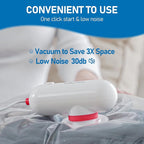 VMstr 9 Pack Travel Vacuum Storage Bags with USB Pump, Vacuum Packing Seal Bags for Luggage, Carry-on Size Space Saver for Clothes and Clothing Travel
