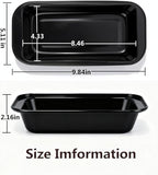 Yoehka 6 Pack Bread Pan Set, Non-Stick 8×4 Loaf Pans for Baking Homemade Bread, Sourdough, Brownies, Cake, Carbon Steel, Rectangle Baking Pans (Black)