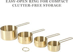 Martha Stewart Richburn 4 Pack Gold Stainless Steel Measuring Cup Set