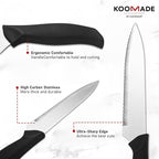 Knife Set With Block, Cutlery Essentials 23 Pieces Kitchen Stainless Steel Knife Block Sets With Cutting Board，Shears，Paring，Utility，Santoku，Steak Knives，Dishwasher Safe Cutlery Block Set