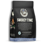 Bones Coffee Company S'morey Time, S'mores and Graham Crackers Flavored Coffee, Medium Roast Low Acid Arabica Beans Compatible with Auto drip and French Press Coffee Maker, 12 Oz Ground