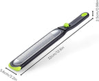 Dreamfarm Ozest Self-Cleaning POP-Button Zester for Fine, Fluffy Citrus Zest, Cheese, Nut, & Spices with Non-Slip Silicone Foot - 1mm Zester, Black/Green