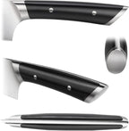 Cangshan HELENA Series German Steel Forged, HUA Knife Block Set (6-Piece, Black)