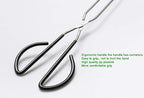 3Pcs 16 Inch Extra Long Stainless Steel Kitchen Scissor Tongs, Non-Slip Comfortable Red Grip, Heat Resistant for BBQ and Cooking