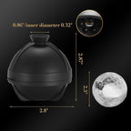 Golf Gifts Ball Ice Maker Mold set of 4, 2.5" Large Sphere Round Ice Cube Mold for Whiskey, Cocktails, Coffee, Soda, Fun Drinks, and Gifts,Leak-Free, Reusable, BPA-Free