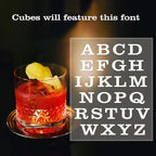 Letter F Monogram Ice Cube Mold Custom Ice Cube Mold 2 Inch Big Initials Silicone Ice Cube Tray Gifts for DAD Gifts for Him