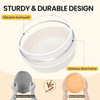 Vinino 8 Inch Silicone Round Cake Pan with Metal Reinforced Frame, Nonstick Silicone Springform Pan for Baking Suitable for Making Layers, Cheese & Chocolate Cakes