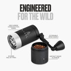 VSSL Java G25 Coffee Manual Coffee Grinder, Up To 25 Gram Capacity, Stainless Steel Conical Burr, Black