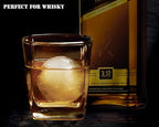 Ice Ball Maker Mold - Set of 4, Round Ice Cube Mold, 2.4 Inch Sphere Ice Cubes for Whiskey, Cocktails, Bourbon (4, White)