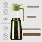 Olive Oil Dispenser and Oil Sprayer – 16oz/470ml Glass Light-Proof Oil Pourer for Kitchen, Air Fryer, Cooking, Salad, and BBQ