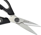 LIVINGO 7.5" Kitchen Scissors All Purpose for Sharp Cutting Small Bones & Vegetables, with Nutcracker Grip Comfortable, Heavy-duty Food Shears for Home Cooking