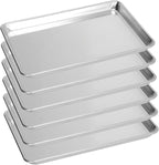 6 Pack Big Size Baking Sheet Pan, Aluminum Commercial Cookie Sheet Pan, Durable & Anti-Stick 15”x 21”