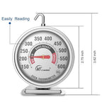 KT THERMO 2PCS Oven Thermometer150-600°F, Oven Grill Smoker Analog Thermometer Instant Read Stainless Steel Kitchen Cooking Thermometer