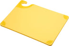 San Jamar Saf-T-Grip Plastic Cutting Board with Safety Hook, 9" x 12" x 0.375", Yellow, (Pack of 6)