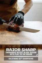 Dalstrong Brisket Slicing Knife - 12 inch Offset Blade - Gladiator Series Elite - High Carbon German Steel - G10 Handle Kitchen Knife - w/Sheath - NSF Certified