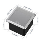 KYHSHJ 4.8A USB Chargers Pop Up Floor Waterproof Electrical Outlet Receptacle Stainless Steel Box, Silver
