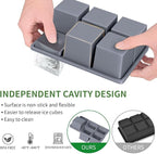 Large Ice Cube Tray for Whiskey: FDDBI Silicone Ice Cube Trays with Lid - 2Pack Big Square Old Fashioned Ice Cube Maker for Cocktail - 2inch Huge Cubed Ice Trays for Whisky