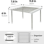 carrotez Cabinet Organizer Shelf, Set of 2 Stackable Kitchen Counter Shelves, Kitchen Cabinet Organizers and Storage, Pantry Storage Shelf Organizer, 9.8 x 7.8 x 6.1 - White