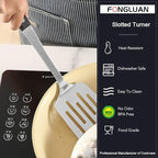 Stainless Steel Cooking Slotted Turner/Spatula Heat-Resistant POM Handles Heavy Duty Metal Kitchen Spatulas For Cooking & Serving