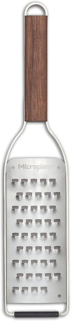 Microplane Master Series Wood Handle Stainless Steel Frame Extra Coarse Blade Cheese Grater