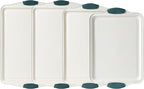 Country Kitchen Nonstick Stackable Bakeware Set - Heavy Duty, Durable, Easy Release Baking Set, Sage, 4 Pcs