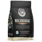 Bones Coffee Company Macamaniac, Macadamia and Coconut Flavored Coffee, Medium Roast Low Acid Arabica Beans Compatible with Auto drip and French Press Coffee Maker, 12 Oz Ground