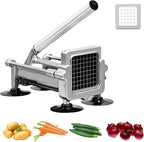 Commercial French Fry Cutter Stainless Steel.Potato Cutter for French Fries with 1/2Inch Blade, Commercial French Fry Cutter Manual Potatoes Cutting Machine with Suction Feet.