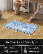 Pet Feeding Mat-Absorbent Dog Mat for Food and Water Bowl-No Stains Quick Dry Water Dispenser Mat-Dog Accessories Pet Supplies-Bowl for Messy Drinkers（Bone,17"x34"
