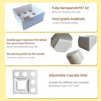 Bento Cake and Cupcake Box 4-inch Cake and 5 Cupcakes Box 10 Sets for Family Dinner Birthday Party Picnic Gift