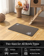 Pet Feeding Mat-Absorbent Dog Mat for Food and Water Bowl-No Stains Quick Dry Water Dispenser Mat-Dog Accessories Pet Supplies-Bowl for Messy Drinkers（Brown,17"x34"