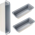 3-Pack 13×5 Inch Loaf Pan for Baking Bread, Nonstick Carbon Steel Bread Pan, Rust-Resistant & Warp-Resistant Full-Size Large Loaf Pan for Homemade Bread, Banana Loaf and Meatloaf
