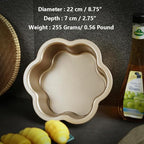 Specialty Forms NonStick Baking Tray Shaped Cake Bread Pizza Baking Pan Golden Carbon Steel