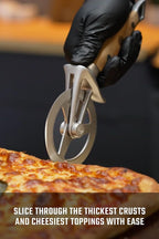 Dalstrong Pizza Wheel Cutter - Olive Wood Handle - The Orbit Razor Unique Pizza Wheel & Cutter -High-Carbon Heavy-Duty Stainless Steel - Razor Sharp - Thumb Guard Protection & Blade Cover
