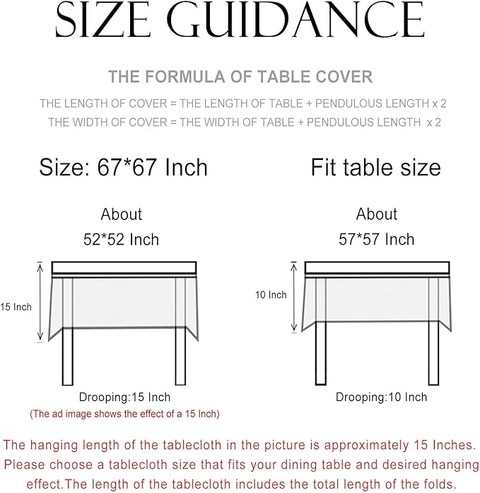 patdrea Designer Vintage French Square Tablecloth,Fall Country Breathable Floral Table Cloth,Italian Dacorative Cover for Kitchen Dining,Tea Party,Christmas,Thanksgiving,67"x67"-Oliveirad