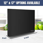 Magnetic Knife Block Without Knives—Black Stainless Steel Double-Sided Magnetic Knife Holder Stand with Strong Magnets, Knife Storage Organizer for Kitchen Counter top