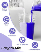 Nicpro 250oz Silicone Mold Making Kit, 30A Platinum Liquid Silicone Rubber, Flexible Silicone Molds Maker Mix Ratio 1:1 for Casting 3D Resins Molds DIY with Gloves, Sticks, Mixing Cups