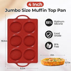 CAKETIME Muffin Top Pan Non Stick, 4 Inch Metal Frame Round Egg Baking Pan for Oven English Muffins, Whoopie Pies, Corn Bread, Egg Bites, Breakfast Sandwiches Tarts 4 Pack Brown