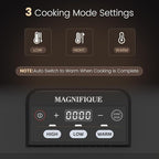 4 Quart Casserole Programmable Slow Cooker with Ceramic Baking Dish - Perfect Kitchen Small Appliance for Family Dinners, Oven Safe and Durable Bakeware for Lasagna, Roasts