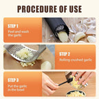 Stainless Steel Garlic Press, 2026 Upgrade Garlic Press Rocker Heavy Duty Stainless Steel Garlic Mincer, Heavy Garlic Chopper with Peeler And Cleaning Brush (2PCS With Corkscrew)