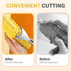 Corn Peeler Cob Stripper, Stainless Steel Cob Remover, Corn Planer Cutter Thresher Scraper, Stripping Tool for Home Kitchen, Corn Scraper 2 PCS
