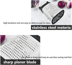 Stainless Steel 4 Sides Grater Slicer with Handle, Multifunctional Cutter Planing for Ginger, Garlic, Cucumbers, Carrots, Cheese, Potato, Ergonomic Design Kitchen Gadgets Accessories（Mint）