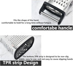 Stainless Steel 4 Sides Grater Slicer with Handle, Multifunctional Cutter Planing for Ginger, Garlic, Cucumbers, Carrots, Cheese, Potato, Ergonomic Design Kitchen Gadgets Accessories（Mint）