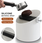 Espresso Knock Box, Large Capacity & Non-Slip Base Coffee Knock Box, Barista Tools, Espresso Machine Accessories (Black)