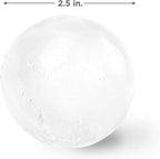 Zoku Set of 2 Silicone Ice Sphere Molds, Stackable 2.5-Inch Ice Ball Maker, Keep Drinks Colder Longer with Less Dilution, Leak-free, Easy-Release, Red