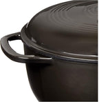 Lodge Manufacturing Company EC6D18 Enameled Dutch Oven, 6 qt, Midnight Chrome